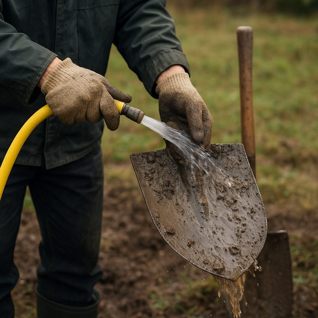 Jak czyścić łopaty po pracy w błocie