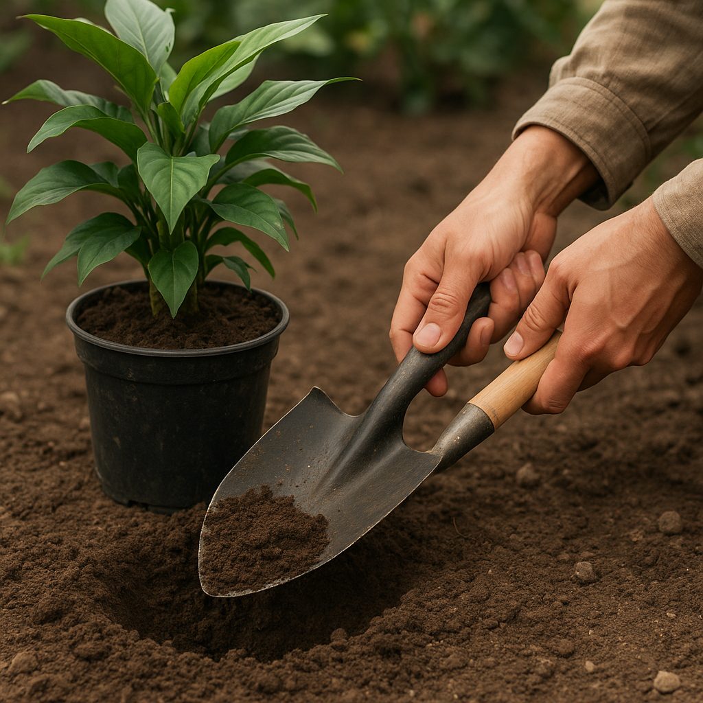 Jak używać łopaty przy przesadzaniu roślin