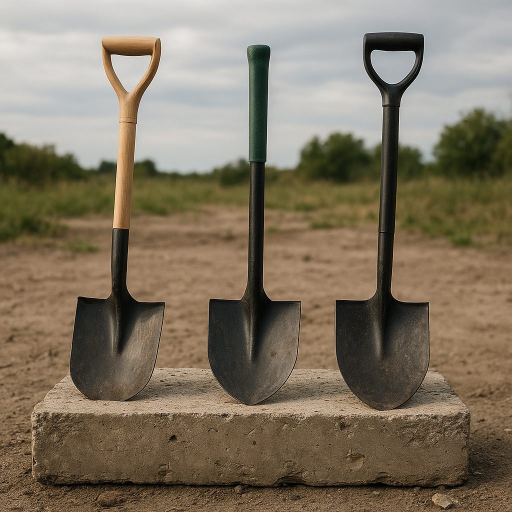 Test wytrzymałości różnych typów łopat