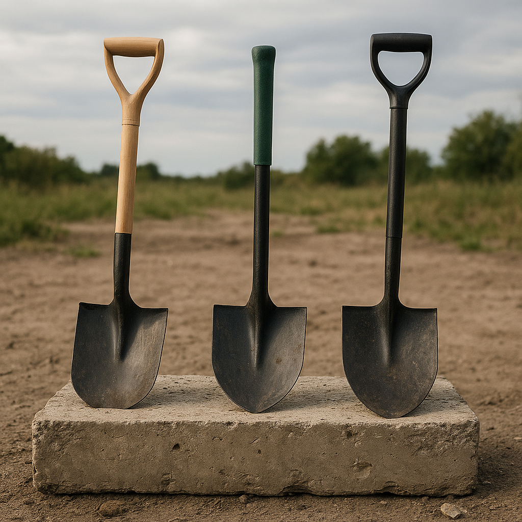 Test wytrzymałości różnych typów łopat