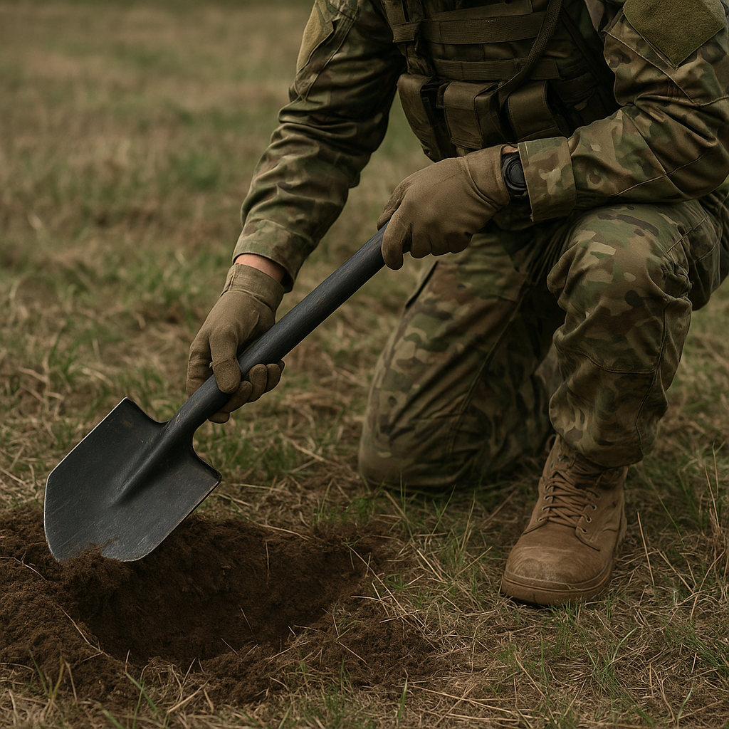 Łopata w wojsku – zastosowania polowe